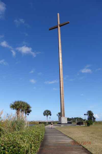 The Great Cross, elevated on September 8, 1965 to commemorate the 400th anniversary of the founding of the city of St. Augustine and the mission of Nombre de Dios.