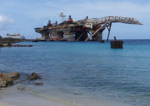 'Castoro 7' Docked by Shore: Oil Pipe Layer Platform Ship