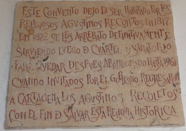 Interesting Font Carved in Convento de la Popa 