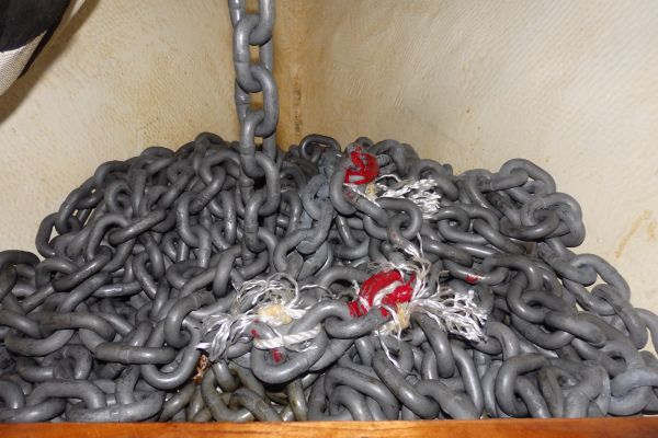 New Main Anchor Chain (US Made Peerless Chain, 300 Feet) with New Chain Markers